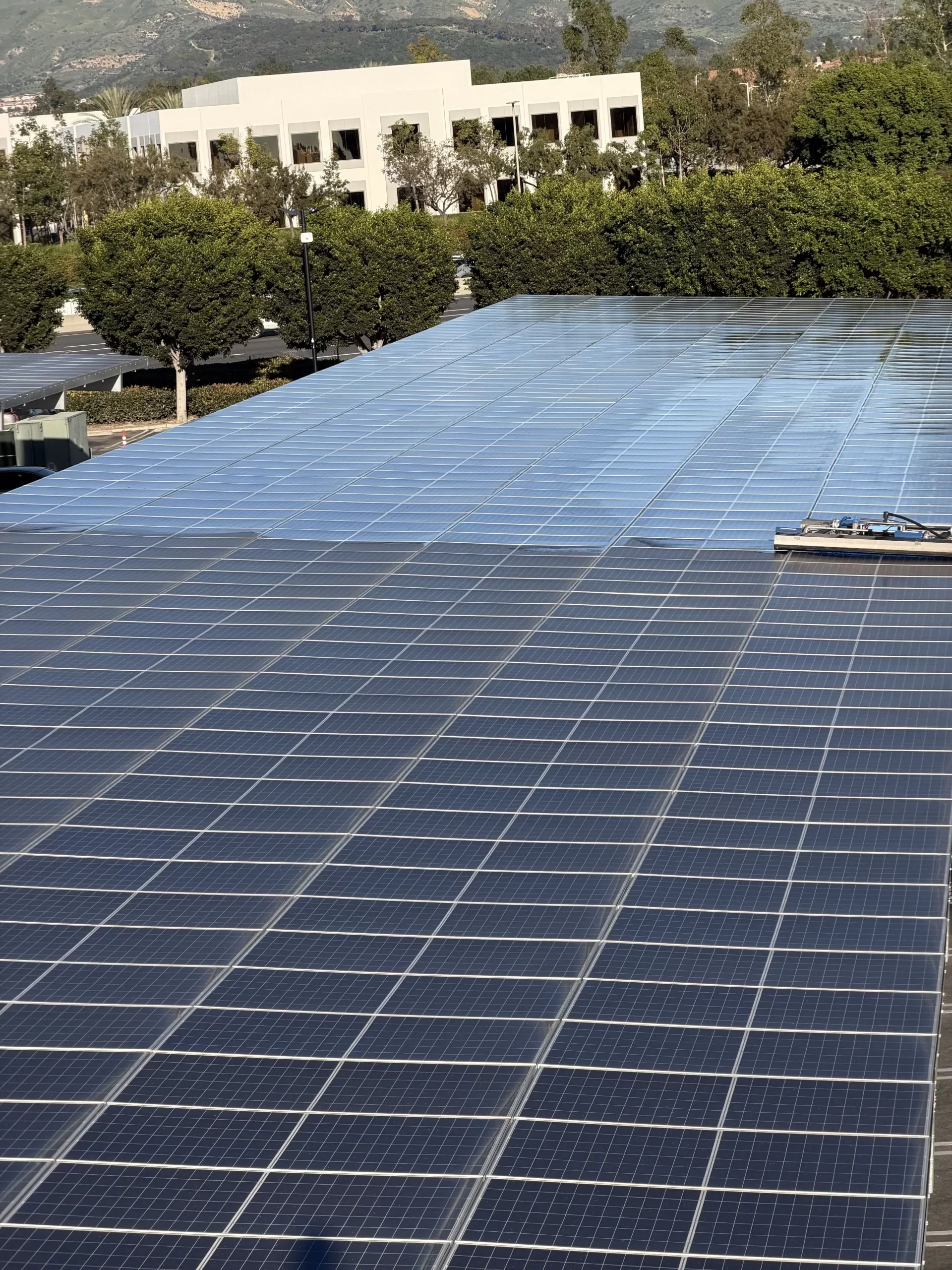 Solar panel cleaning