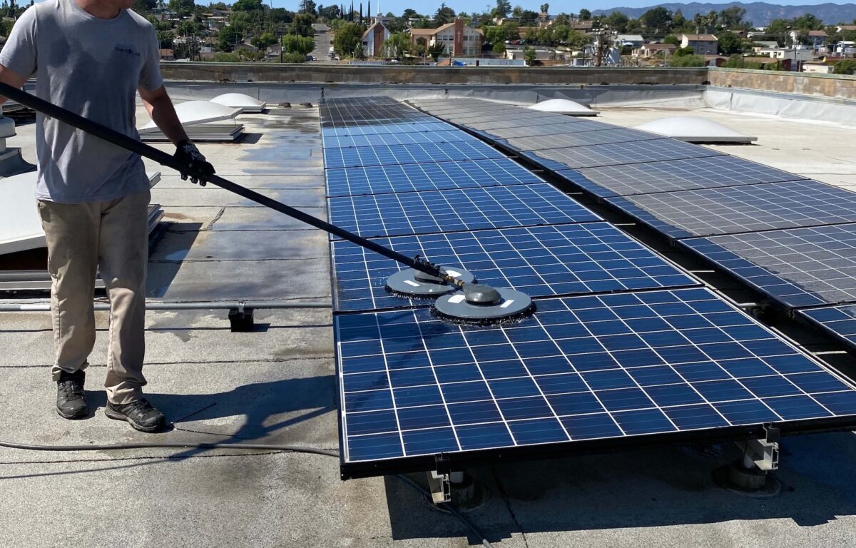 rooftop solar cleaning