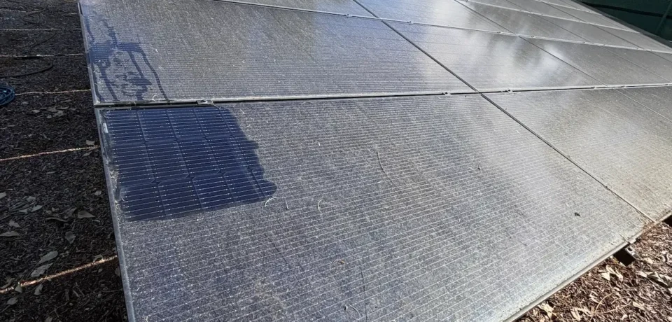 How often should solar panels be cleaned on a commercial solar array in California