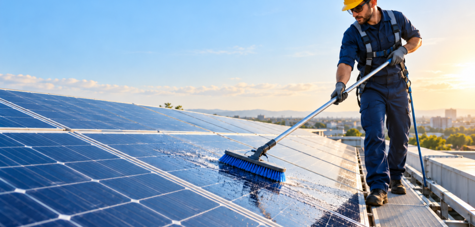 solar panel cleaning